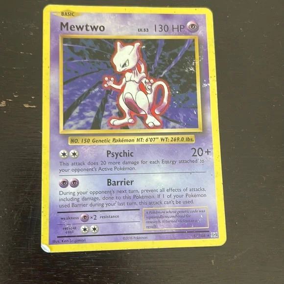 2016 Pokemon XY Evolutions Gold Rare Mewtwo EX #103 CGC 10  First edition Mewtwo 2016 very rare display picture 1